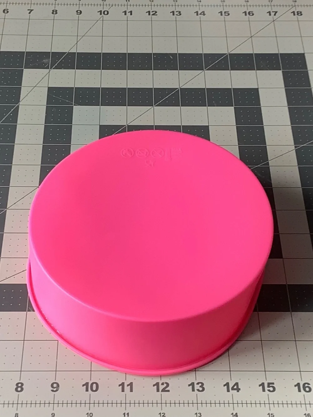 Set of 3 Silicone Round Baking & Freezer Molds Nesting Pink Blue White